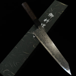 Miura MIURA Kiritsuke Gyuto Ryuuhyou SG2 Damasco preto cabo octogonal de wenge com chifre de búfalo preto (240mm)