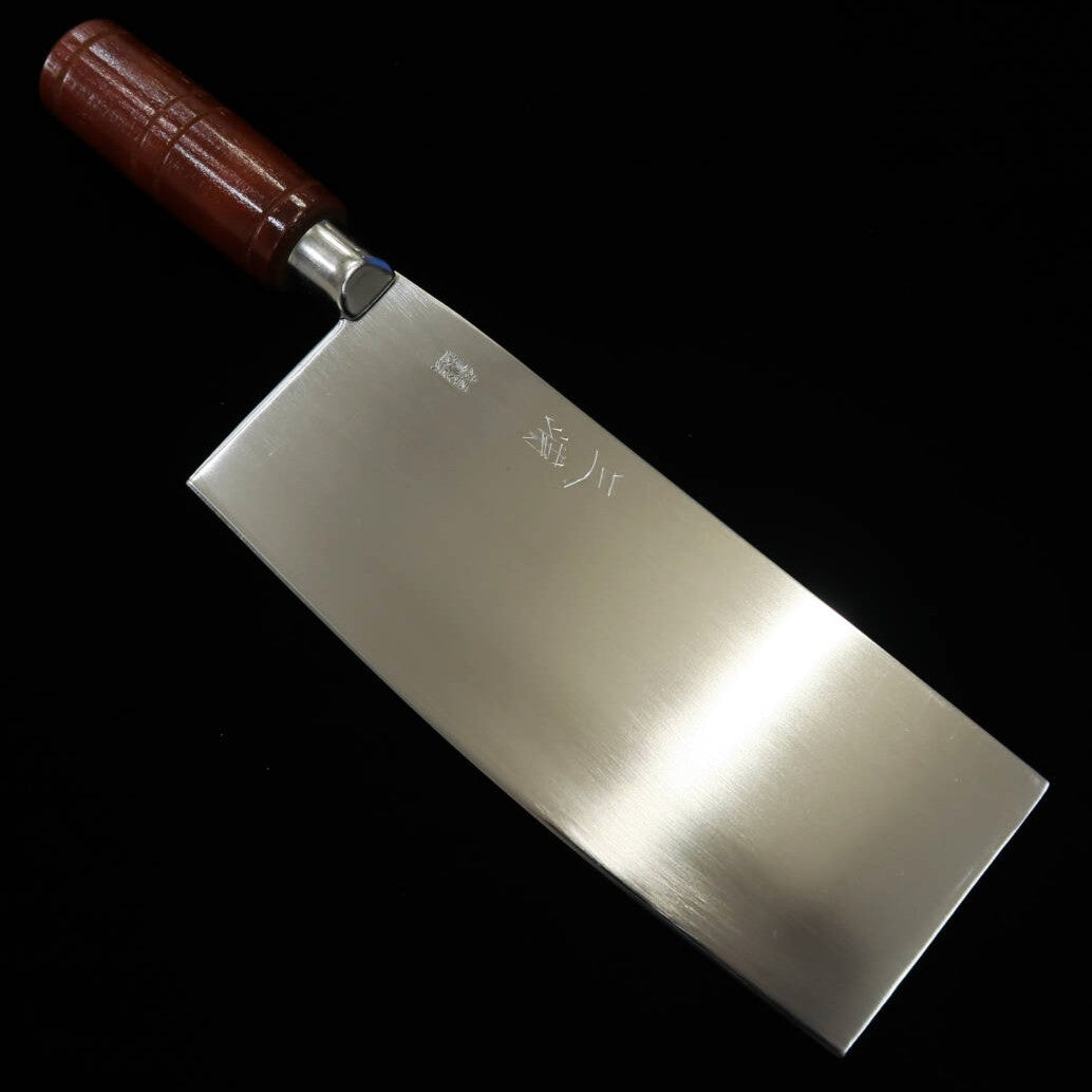 Miura cuchillo chino acero SK san-mai inoxidable No.500GC mango de laminado marrón (205 mm)