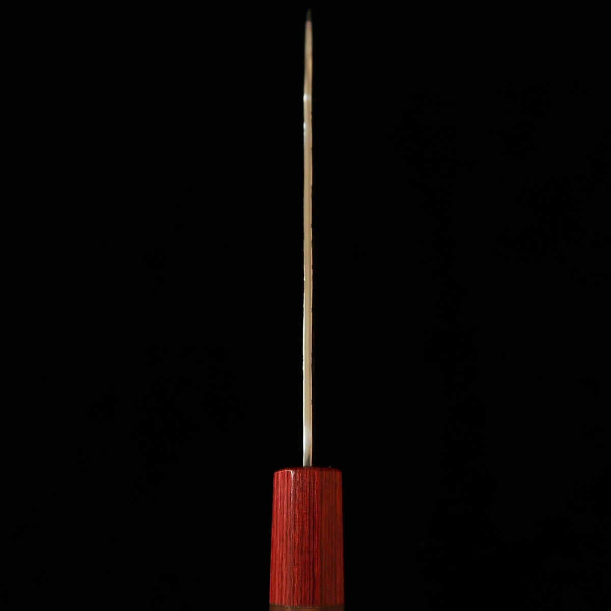 STYLE-K Makoto Kurosaki Petty Kaen Damasco Coreless Martelado Cabo Octogonal em Ébano (135mm)