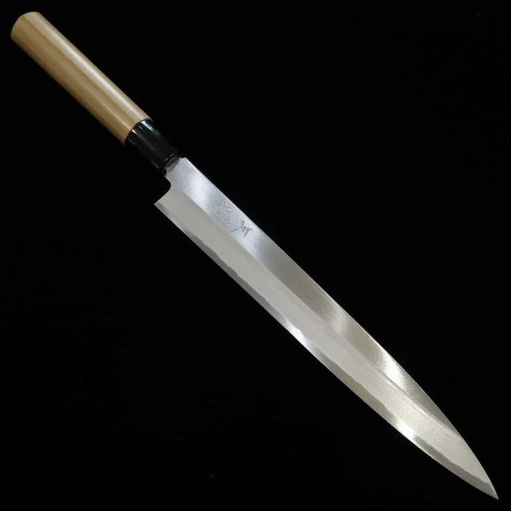 MIURA Yanagiba acier bleu n°2, manche en magnolia (210/240 mm)
