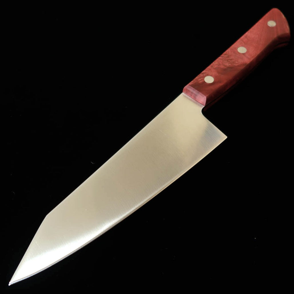 三浦MIURA 切付三徳 ステンレス レッドスタビライズウッドハンドル（160mm）