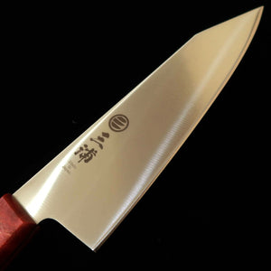 三浦MIURA 切付三徳 ステンレス レッドスタビライズウッドハンドル（160mm）