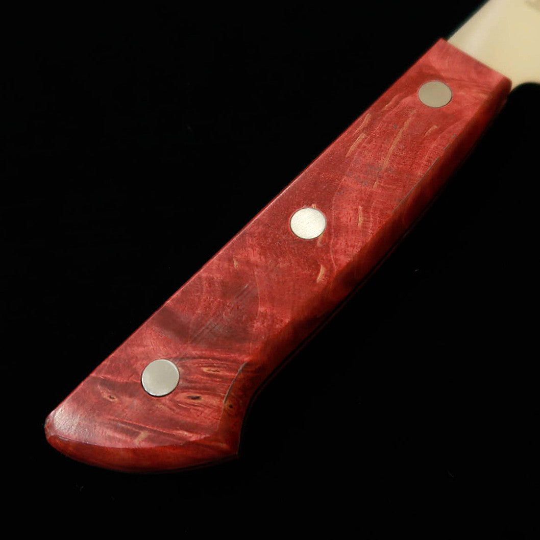 三浦MIURA 切付三徳 ステンレス レッドスタビライズウッドハンドル（160mm）