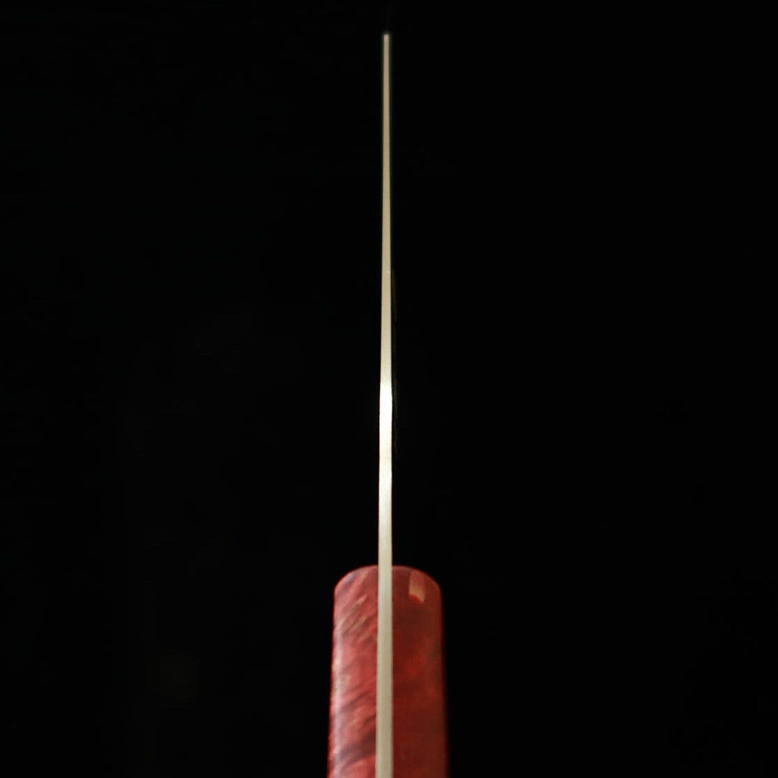 三浦MIURA 切付三徳 ステンレス レッドスタビライズウッドハンドル（160mm）