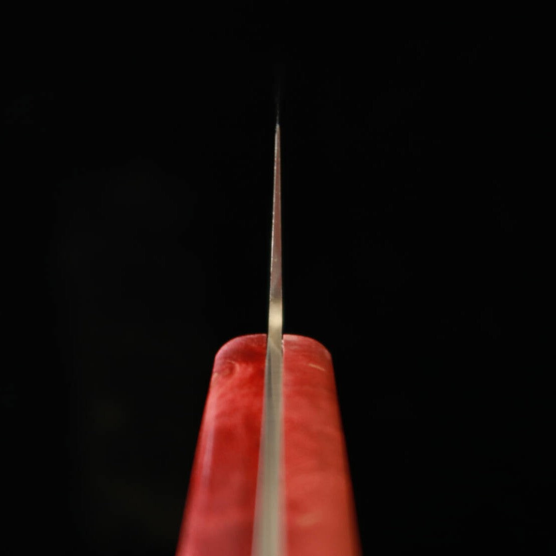 三浦MIURA 切付三徳 ステンレス レッドスタビライズウッドハンドル（160mm）
