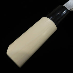 MIURA Edo-gata unagisaki (cuchillo para anguila tipo Edo) Shirogami #2 mango de búfalo y magnolia (165 mm)