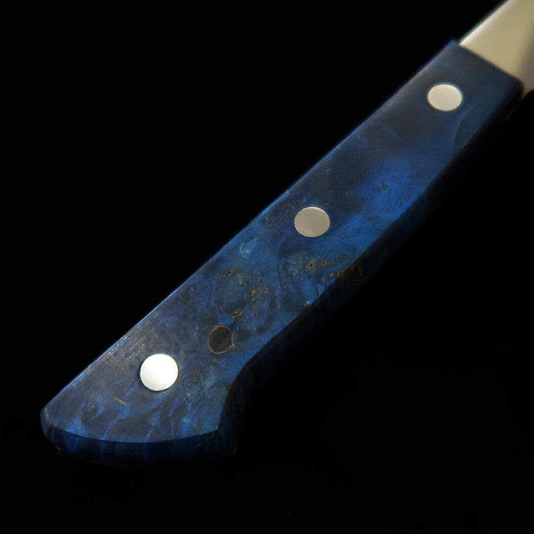 MIURA kiritsuke santoku acero inoxidable, mango de madera estabilizada azul (160 mm)