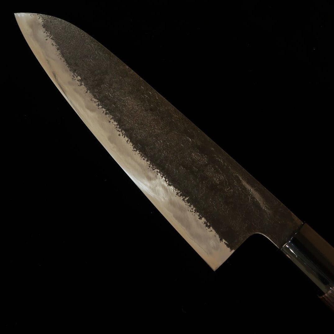 Miwa Hamono Gyuto Aogami No. 1, Burnt Chestnut Handle (210mm)