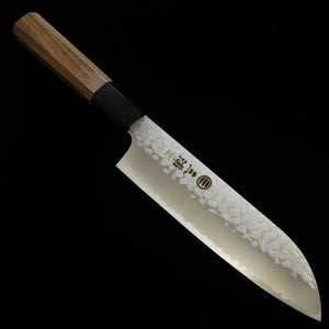 MIURA Santoku, VG-10, Hammered finish with Teak Handle (165mm)