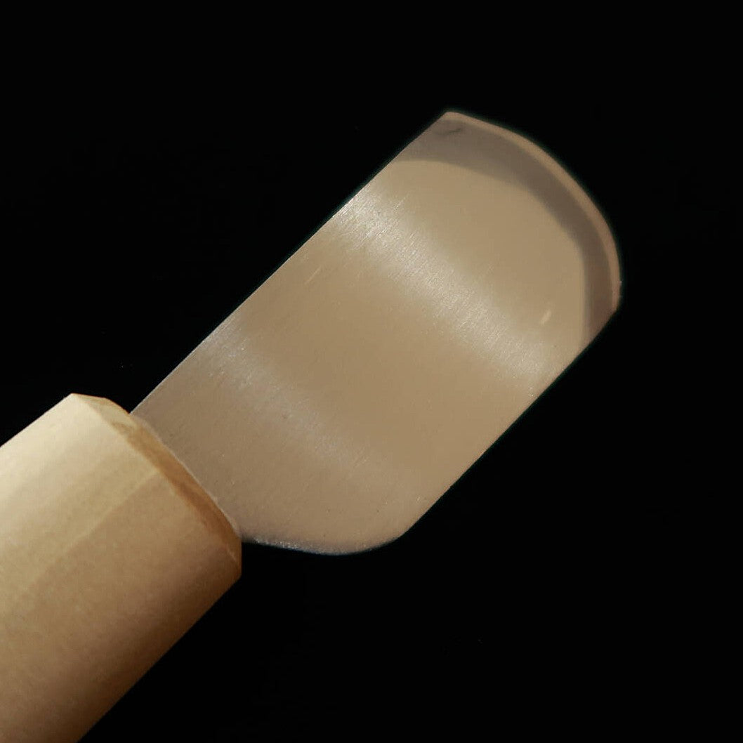 池内刃物 IKEUCHI 皮断包丁 青紙二号 美貴久作 磨き 丸刃 (36mm)