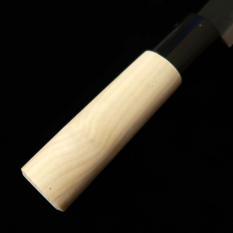 Miura Cuchillo para anguila tipo Nagoya, acabado negro forjado, mango de magnolia con virola de resina (PC)
