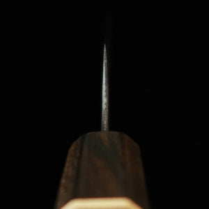Miura Genbu Shirogami No. 2 Black Sujihiki Slicer with Walnut Octagonal Handle (225mm)
