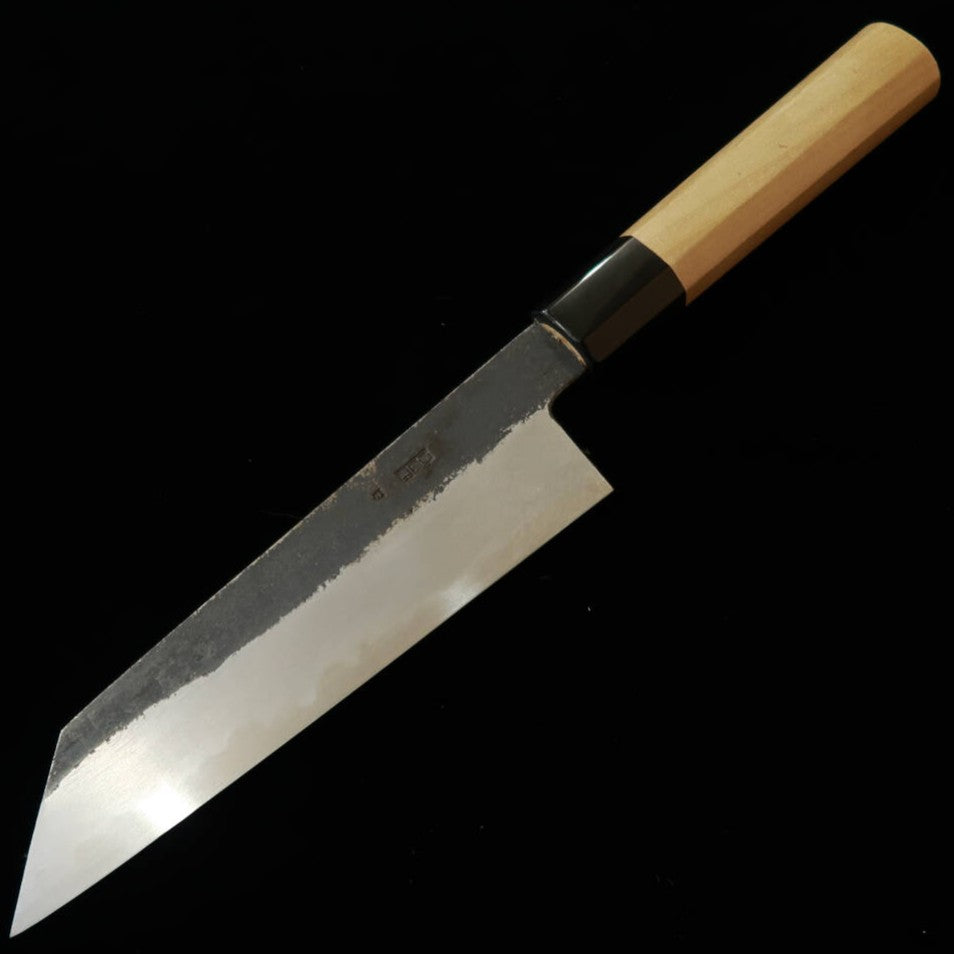 堺菊守SAKAIKIKUMORI 菊月 黒 切付三徳 白紙二号 朴八角柄（180mm）