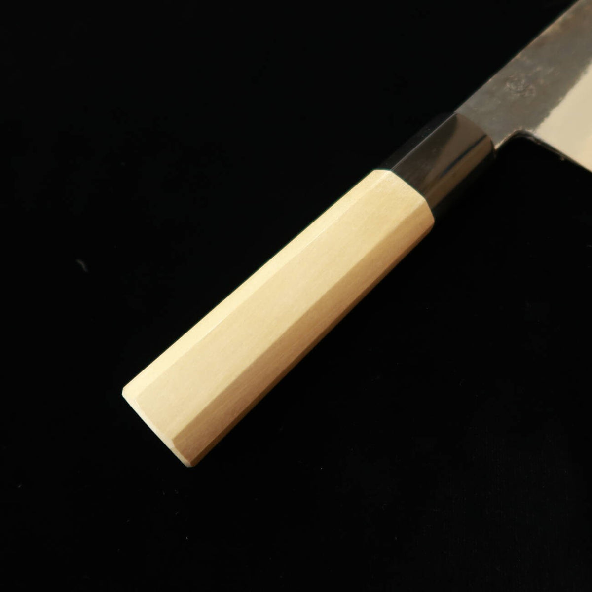 堺菊守SAKAIKIKUMORI 菊月 黒 切付三徳 白紙二号 朴八角柄（180mm）