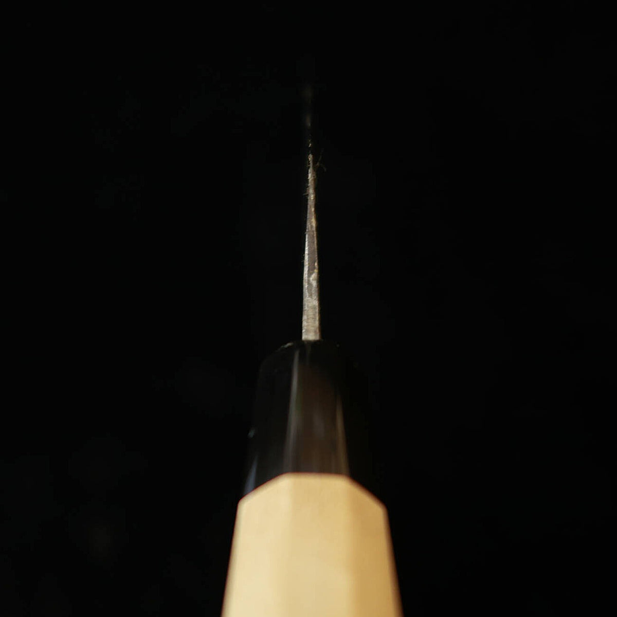 堺菊守SAKAIKIKUMORI 菊月 黒 切付三徳 白紙二号 朴八角柄（180mm）