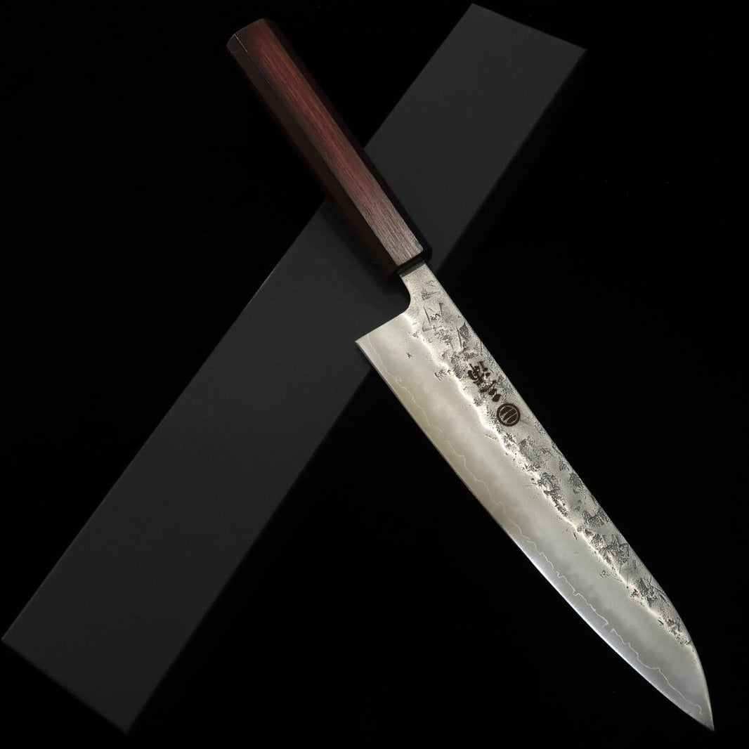 MIURA, Gyuto, SLD, Finition Nashiji, Manche octogonal en chêne (210 mm)