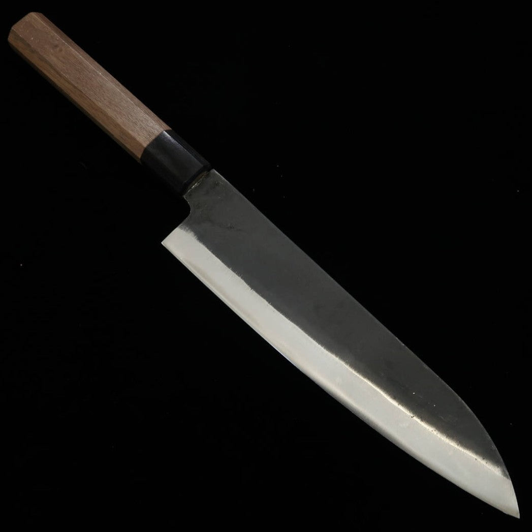 MIURA, Gyuto, Acier Aogami n°1, finition Kuro-uchi, Manche octogonal en noyer (210mm)