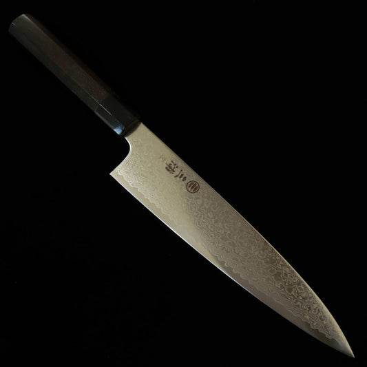 Miura Chef's Knife ZA18 Damascus with Ebony Octagonal Handle (210mm)