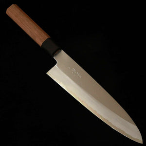 KAGEKIYO Gyuto japonais Shirogami n°2 Manche octogonal en noyer (210 mm)