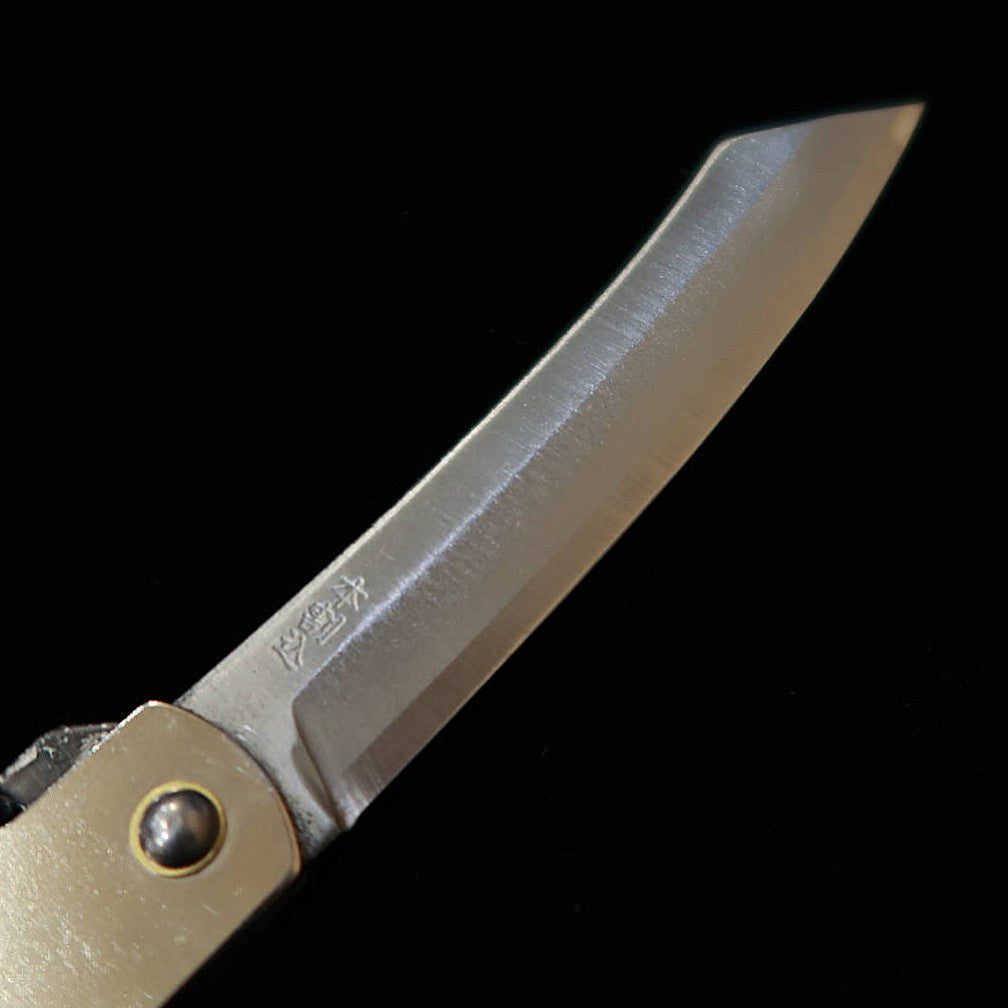 HIGONOKAMI Higonokami, Masanobu-saku Eiyū, hoja forjada honwarikomi, tamaño extra grande (90 mm)