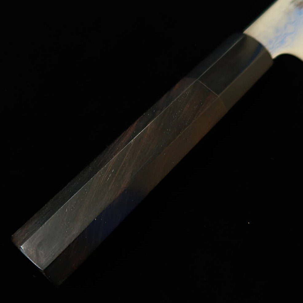 Miura Petty Knife ZA18 Damascus with Ebony Octagonal Handle (150mm)