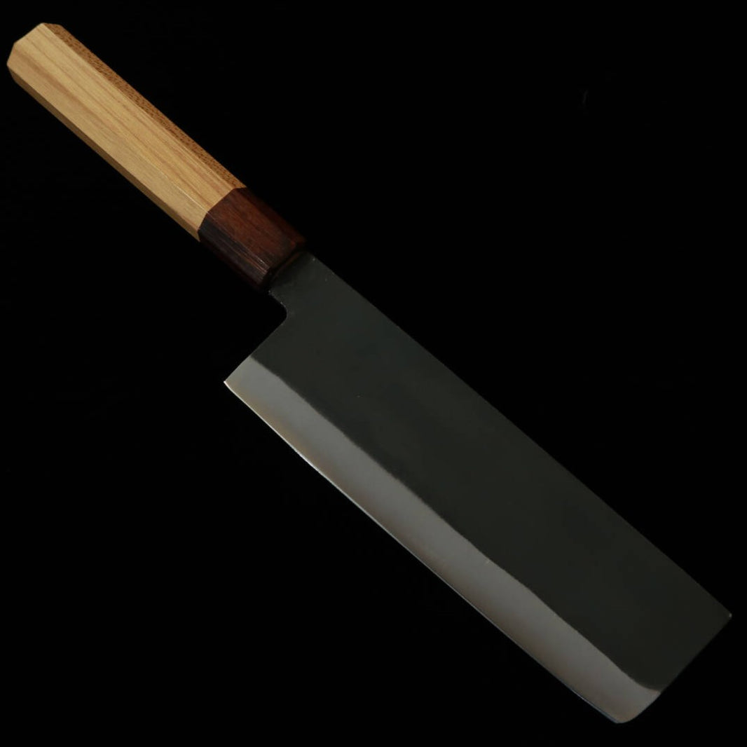 MIURA Nakiri Shirogami No.2 noirci, manche en zelkova (165 mm)