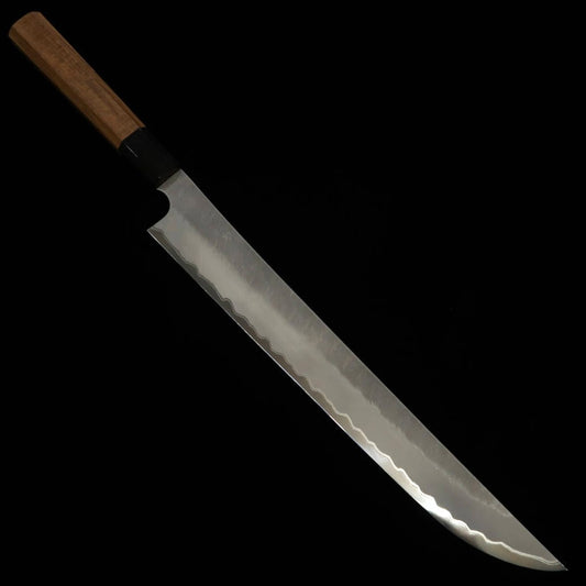 NIGARA Sakimaru Sujihiki Aogami Super steel Hammered Teak Handle (300mm)