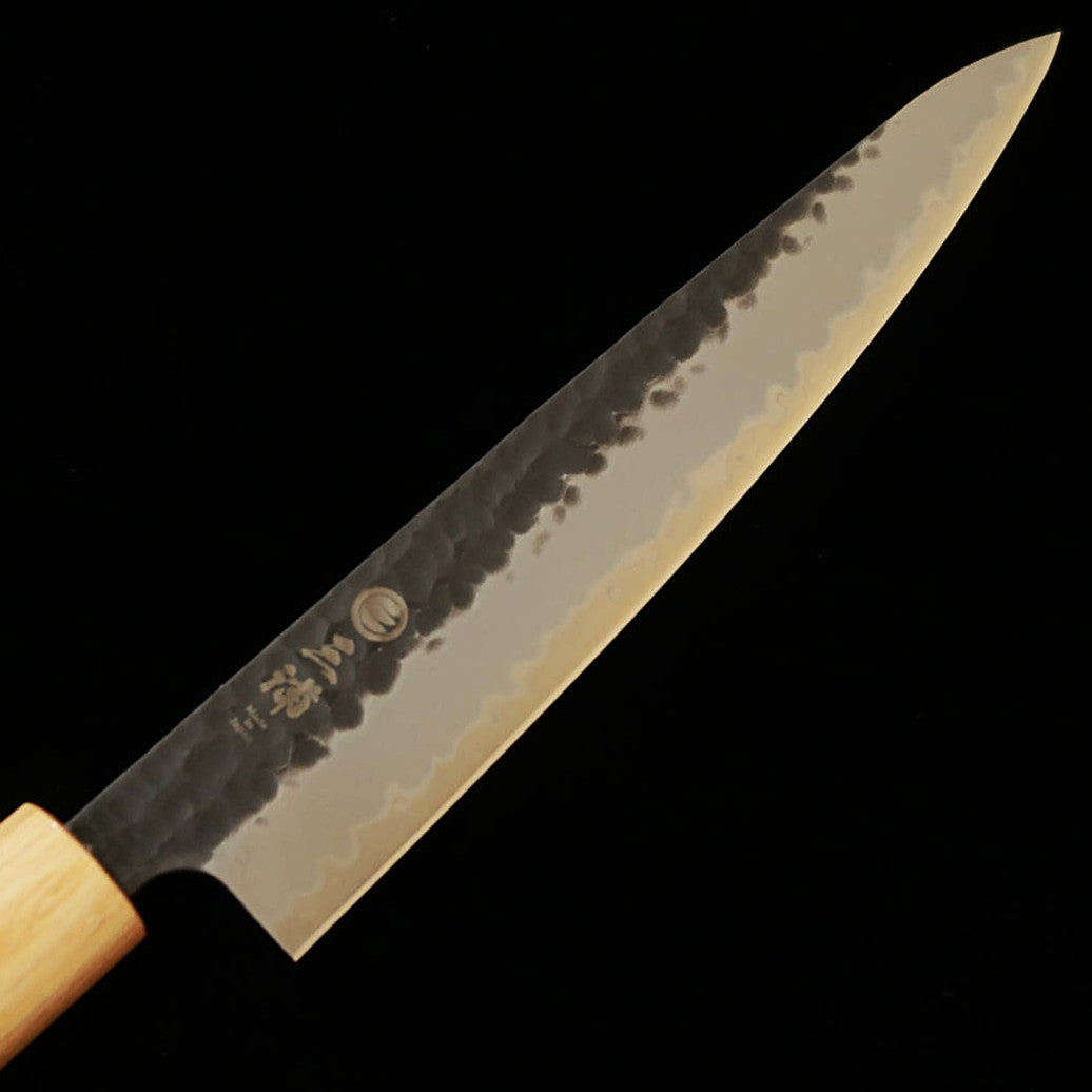 三浦MIURA ペティ 青紙スーパー 黒打 紫檀柄（150mm）