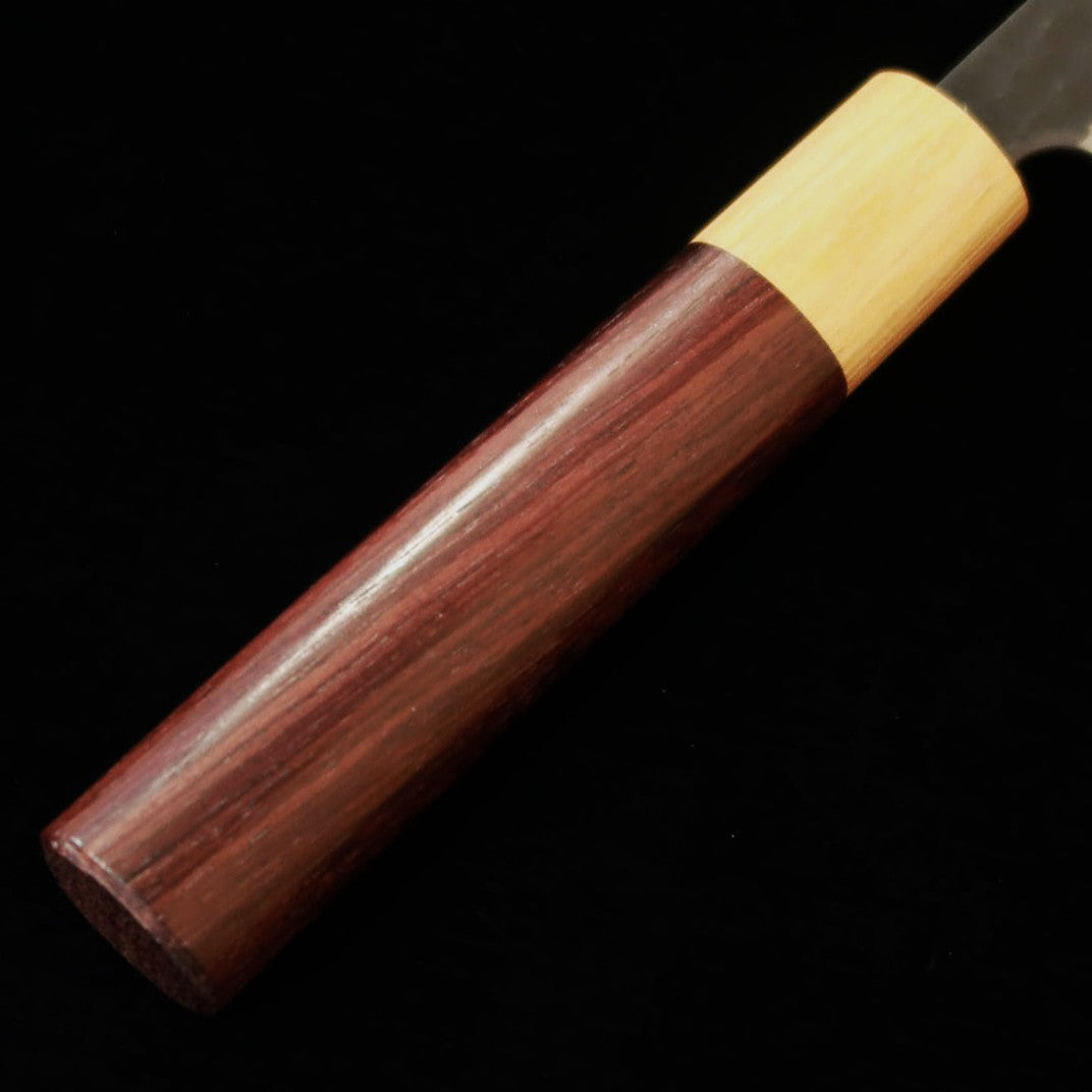 三浦MIURA ペティ 青紙スーパー 黒打 紫檀柄（150mm）