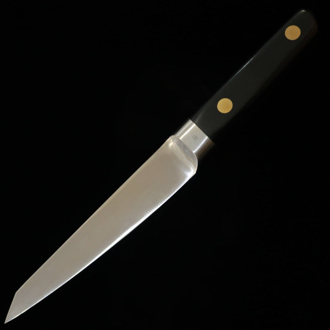 MISONO Desossador tipo redondo, aço carbono europeu, cabo laminado preto (145 mm)