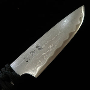 初心 HATSUKOKORO シースナイフ 白紙二号 ダマスカス（100mm）