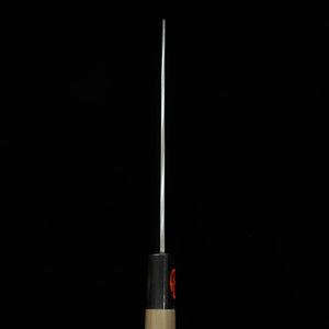 Tanaka Kazuyuki Hamono Seisakusho SHIGEKI TANAKA nakiri VG10 damasco, mango de magnolia con virola de cuerno de búfalo en forma de castaña (170 mm)