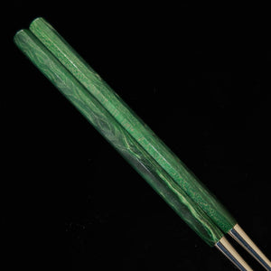 三浦 MIURA 盛箸 緑スタビライズウッド 鞘付き （150/180mm）