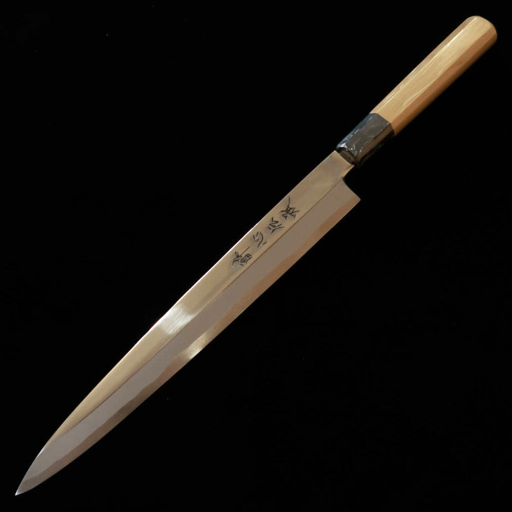 SUISIN Suisin Denshō obra de Kenji Togashi yanagiba para zurdos Shirogami #1 espejo mango octogonal de magnolia con funda de magnolia (270 mm)