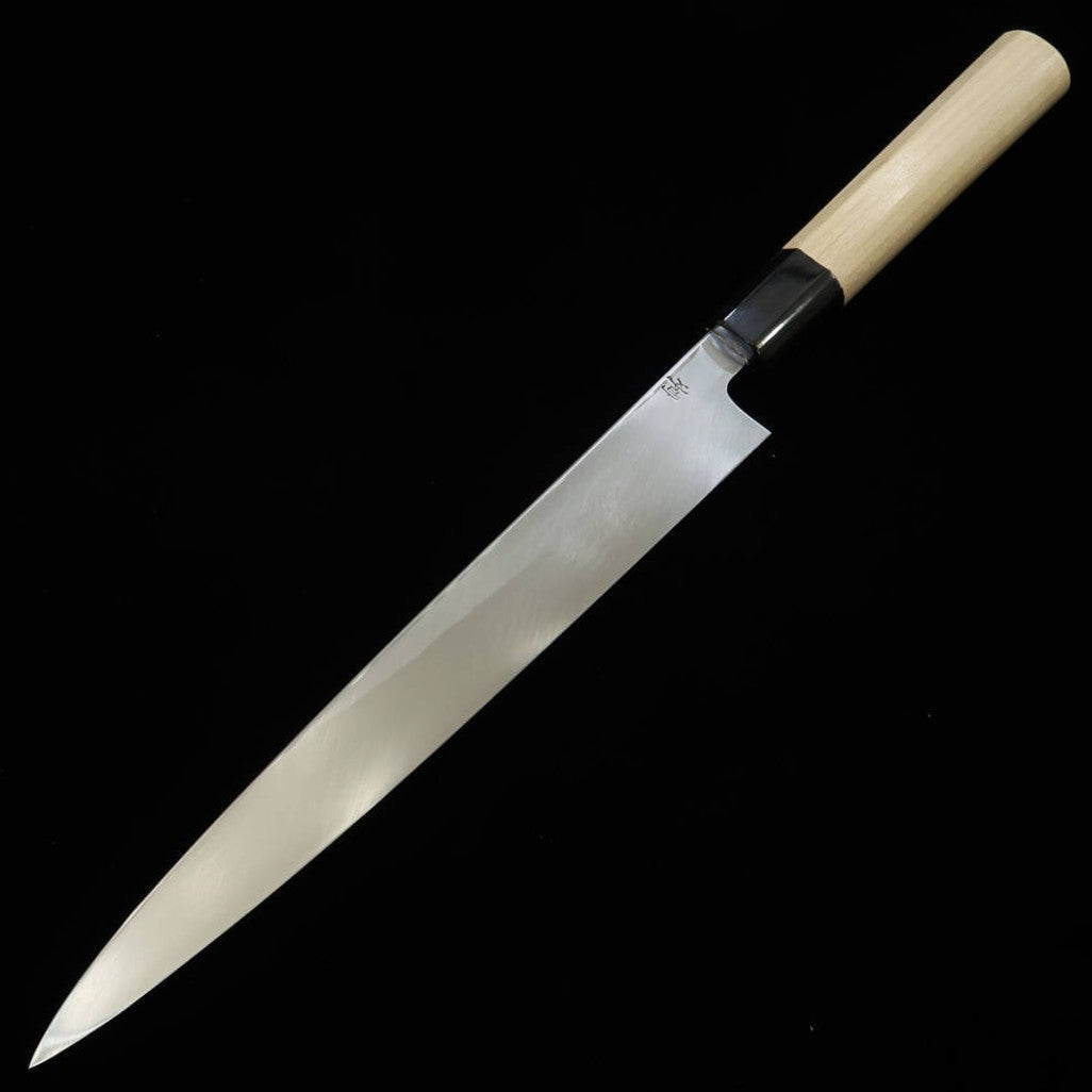 Kagekiyo 景清 En Banho Yanagiba Aço Yasugi Cabo meia-lua em chifre de búfalo (210/240 mm)