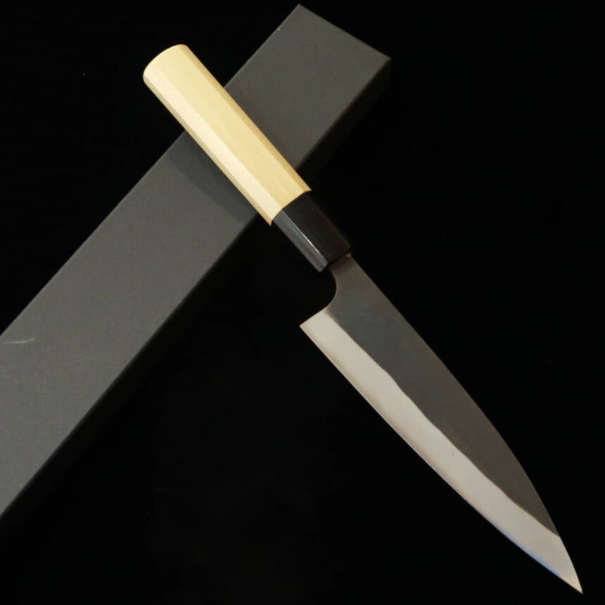 Miura MIURA Aji-kiri Aogami #1 Kurouchi Cabo octogonal em magnólia (145 mm)