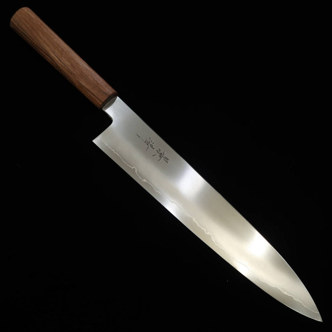 Kagekiyo KAGEKIYO Gyuto japonais, acier Gin-san No.3, manche en noyer à rayures verticales (270 mm)