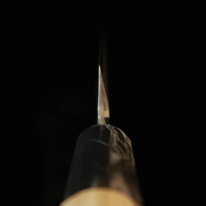 酔心 SUISIN 伝承 富樫憲治作 柳刃 左利き用 白紙一号 鏡面 朴六角半丸柄 朴鞘付き（270mm）