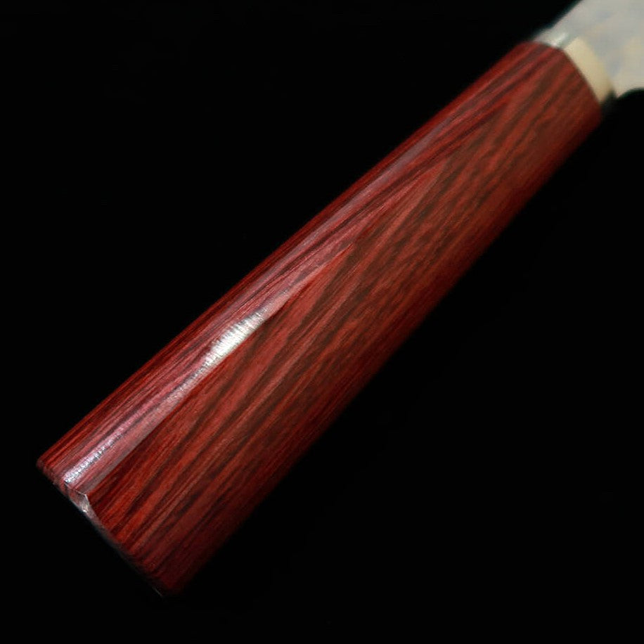 Miura Santoku VG10 Hammered Finish Red Laminated Wood Handle (165mm)