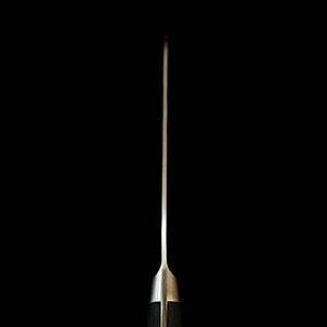 三浦MIURA ペティ 銀紙三鋼 梨地 鍔付き黒合板柄（135mm）