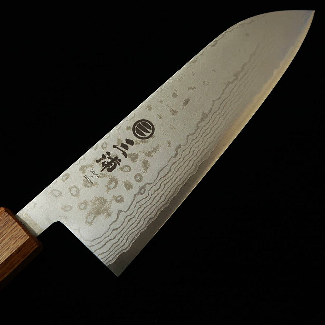 Miura Santoku Ayagawa VG10 Oak Octagonal Handle (165mm)