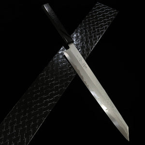 Kagekiyo KAGEKIYO Wagyuto Kirituke Aogami n°1 Damas inox, manche Hirame (270mm)
