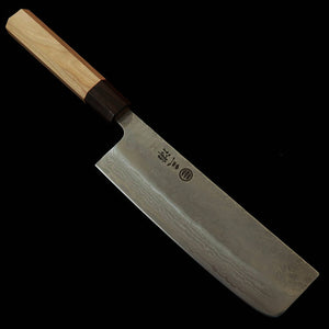 Nakiri MIURA 440C Nashiji Damasco mango de sakura octogonal (165mm)