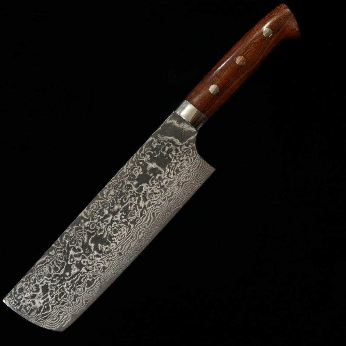 SAJI TAKESHI Nakiri R2 Damasco escurecido cabo de ironwood (180mm)