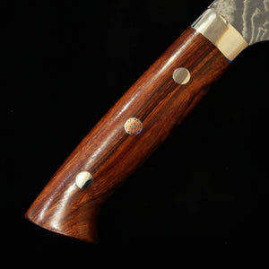 SAJI TAKESHI Nakiri R2 Damasco escurecido cabo de ironwood (180mm)