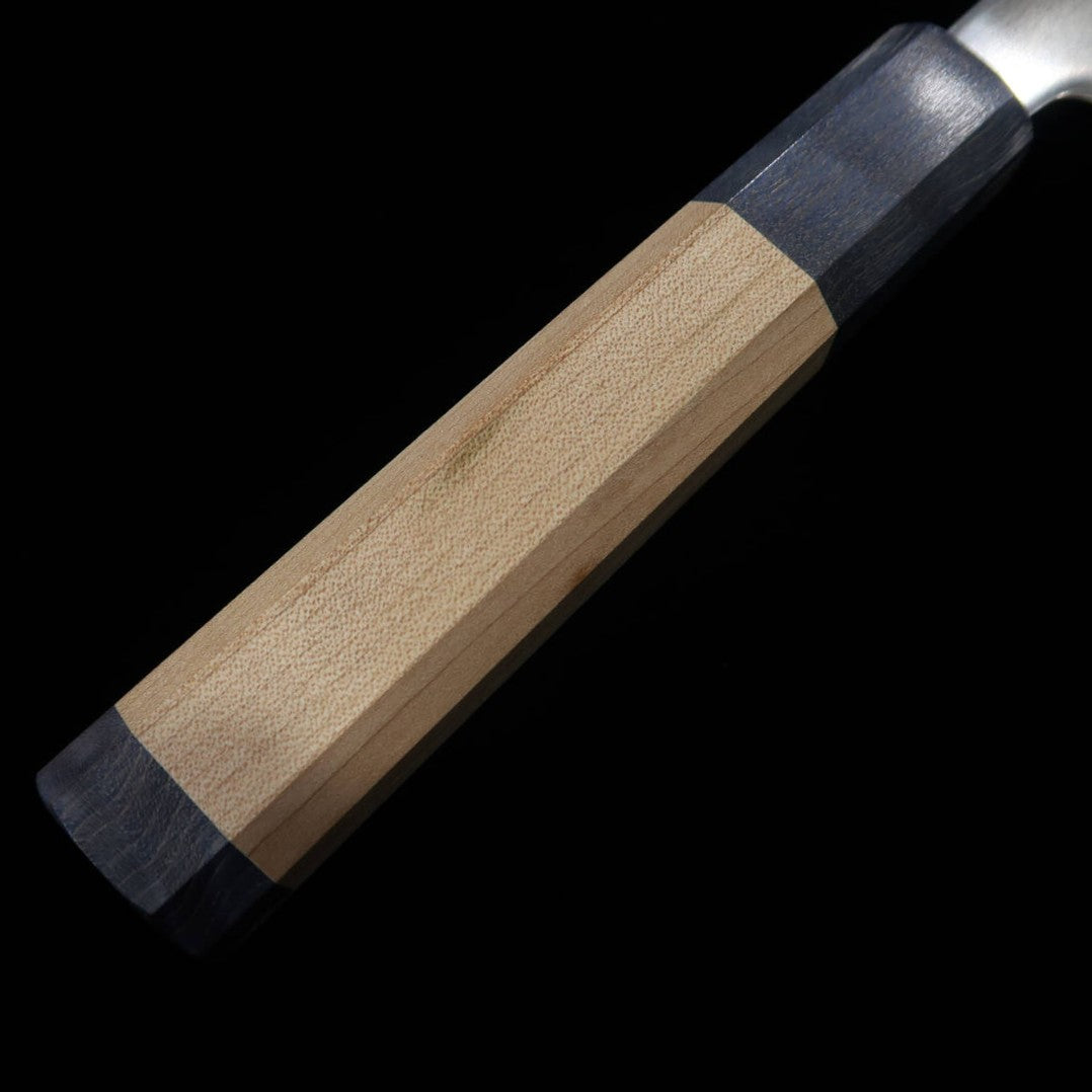 MIURA Hikari santoku SLD pulido mango de arce doble aro -azul- (170 mm)