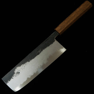 Nakiri HADO Aogami no.1 damasco acabado negro, mango octogonal de roble negro (165mm)