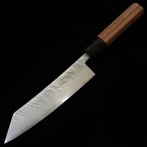 MIYAZAKI KAJIYA – “Tsubaki” – petty kiritsuke ZA18, Damasco martelado, tratamento sub-zero, cabo octogonal em nogueira (150 mm)