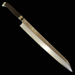 MIURA HAI MIURA Obidama – Yanagiba kiritsuke VG10, acabamento espelhado, cabo ocidental em ébano (270 mm)