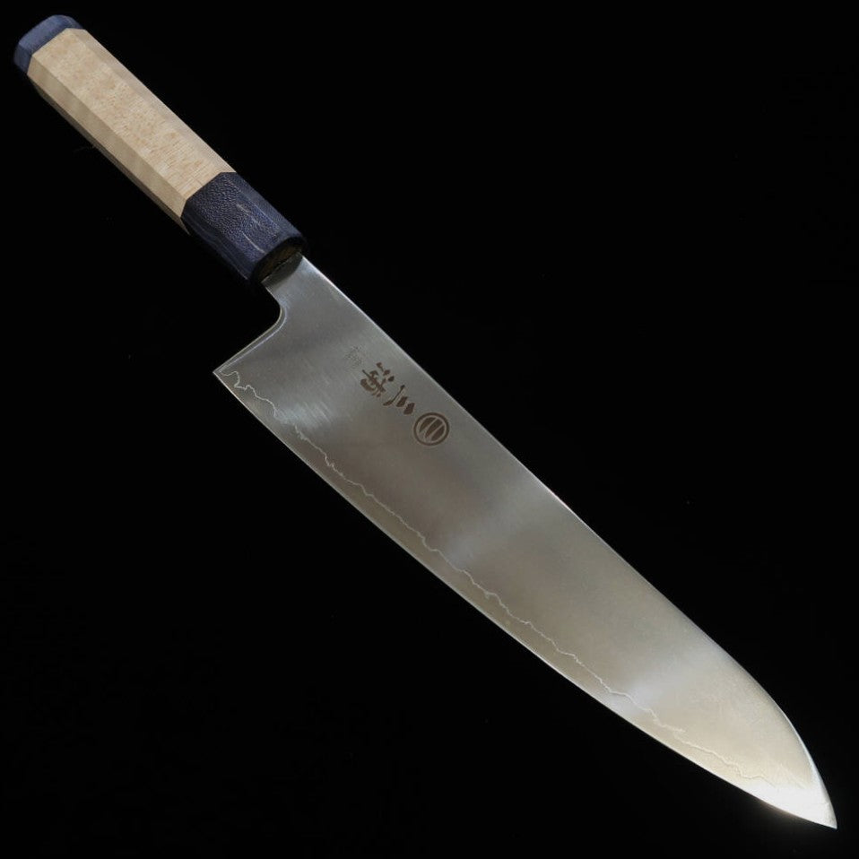 Miura MIURA Hikari Gyuto SLD Poli Manche érable double roue -bleu- (195 mm)